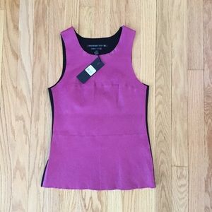 Mackage Magenta Leather Top